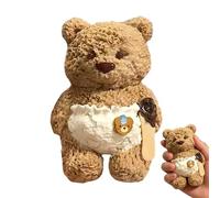 Bear Squeeze Toys, Slow-Rising Desk Accessories, 4x3 Inches Stress Relief Toy with Soft Material, Stretchy Animal Toy, Fidget with Fun Design, Desk Accessory for Home and Office