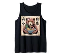 Bear Stuff Bears Ramen - Oso de anime japonés Kawaii Camiseta sin Mangas