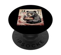 Bear Stuff Bears Ramen - Oso de anime japonés Kawaii PopSockets PopGrip Adhesivo