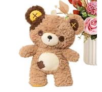 Bear Stuffed Animal 13.8 Inches, Soft Cute Animal Decor with Button Eyes
