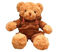 Bear Stuffed Animal - 24x16x38cm Plush Toy, Soft , Dark Brown Light Brown | Adorable Plush Bear for Children Adults Families Lovers, Birthday Gift Cuddly Toy for Home Decoration