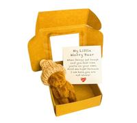 Bear Stuffed Animal, Handmade Small Plush Bear in Gift Box, 3,35 x 1,57 pulgadas, Cute Companion Toy with Inspirational Card, Ideal para niños, Positive Home Decor and Birthday Gifting