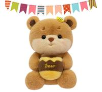 Bear Stuffed Animal Plush - 35cm Cute Hold Pot Comfort Toy, Cartoon Calming Plush Teddyi Bear Soft Stuffed Animal for Kids & Adults, Stress Relief Comfort Toy for Home, Bedroom, Office, Travel & Gift