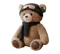 Bear Stuffed Animal - Plush toy with Ski Goggles, Brown Plush Bear Toy with Hat and Scarf | Cute Soft Stuffed Animal for Kids, Girls, and Women | Gift Idea, Birthday or Christmas for Bedroom, Nursery