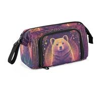 Bear Tarot - Estuche para bolígrafos de gran capacidad con cremallera y compartimento extra grande para adolescentes universitarios