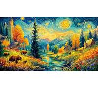 Bear-with-Honeycomb-Under-a-Mossy-Tree 1000 Piezas Puzzle Educativo Papel Reciclado Juego Familiar Desafiante para Adultos 70x50/1000pcs