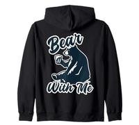 Bear with Me Animal Pun Bears Amante Sudadera con Capucha
