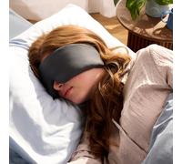 Bearaby Antifaz con peso para dormir, antifaz para dormir con peso, antifaz para dormir de lado, calmante y bloqueador de luz, color gris asteroide