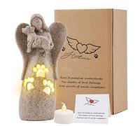 BEARAE Regalos conmemorativos para Perros, Estatua de portavelas, Regalos de pérdida de Mascotas, Regalos de Duelo, Regalos de condolencias para Mascotas