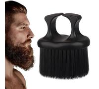 Beard and Mustache Grooming Tool, Soft Bristles Barber Brush, 1,97 pulgadas profesional Mustache Comb, diseño ergonómico para el dedo del anillo de la manija del mustacho para el estilo