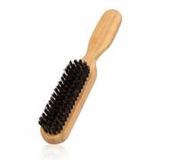 Beard Brush For Men - Bamɓoo Handle Boar Bristle Comb | Beard Styling & Grooming Brush, Oil Head Hair Comb, Detangling Cleaning Tool