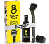 Beard Club Derma Roller & Biotin Growth Beard Vitamin Spray - Roller de microa para hombres y mujeres con 540 microaguesas de titanio - Roller de