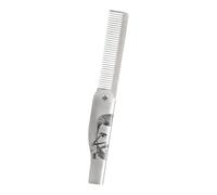 Beard Comb, Foldable Grooming Brush, Stainless Steel Design, Compact Portable Tool, Ideal for Men, Styling, Travel, Daily Care, Gift for Husband, Dad 1.35 inch Black, Silver