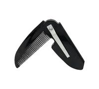 Beard Comb - Portable Mustache Styling Brush | Handmade Grooming Folding Pocket Comb With Serrated Teeth For Men Travel Salon Hairdressing Home Dorm Purse Dressing