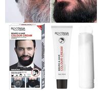 Beard Dye - Coloring Kit for Men for Natural-Looking, Gray Coverage, Styling, Grooming | Safe chemicals-Free Formula, Easy Application Brush, Fast-Drying, Long-Lasting