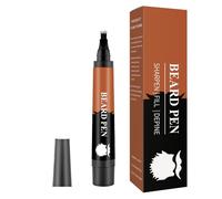 Beard Filler Pen Beard Line Shaper Mustache Pencil Waterproof Sweat Resistant Facial Hair Styling Tool for Men Natural Beards Definition Grooming Cosmetic with Brush Applicator