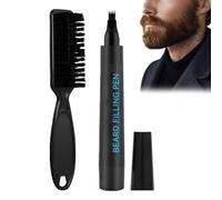Beard Filler Pen Natural Moustache Eyebrows Dye Filling Color | Men Beard Marker for Eyebrow Daily Mustache Barber Cosmetics Makeup