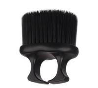 Beard Grooming Brush - 5x6cm Soft Bristles Knuckle Brush, ABS + Nylon Barber Tool with Finger Ring Handle | Mustache Comb for Men, Home Use and Professional Barber Salon Styling both lightweight