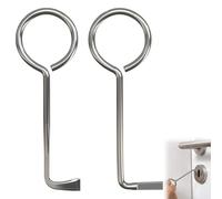 Beard Key Universal, 2 juego ganzúas profesional, llave universal para puertas habitaciones, juego ganzúas con barba, herramienta apertura, juego cerradura con llave, color plateado