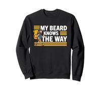 Beard Knows The Way - Regalo de Senderismo para Excursionistas al Aire Libre Sudadera