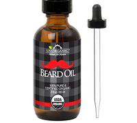 Beard Oil, Big 2oz size - Certified Organic, Premium Grade, Natural Antimicrobial Properties, Made in the USA. Amber Glass Bottle w/ Glass Eye Dropper for Easy Application, Best for Movember by US Organic