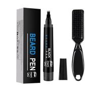 Beard Pen Filler para Hombres, Kit de Bolígrafo de Relleno para Barba, Relleno de Lápiz de Barba para Hombres con Cepillo, Kit de Bolígrafo Relleno de Barba, Impermeable y Duradero, Negro