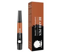 Beard Pencil Filler - Facial Hair Marker, Waterproof Grooming Pen with Fork Tip, Sweatproof Mustache Enhancer with Ends, Male Cosmetic Tool for Patchy Gaps, Natural