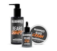Beardburys Beard Grooming Kit for Men, Shampoo, Oil and Cream Care Set Gift