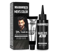 Beardburys Color Shampoo | Tinte de Barba y Cabello en champú, Elimina las Canas y Cuida la Barba - Beardburys Champú 50 g (Negro)