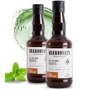 Beardburys Essentials All In One Hombre 250ml - Champú, Acondicionador y Gel de Ducha 3 en 1, Limpieza Total con Aloe Vera - Uso Diario - Pack x2