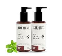 Beardburys Essentials Limpiador Barba y Rostro Diario Hombre 250ml - Limpieza Suave, Control de Grasa y Frescor, Uso Diario - Pack x2