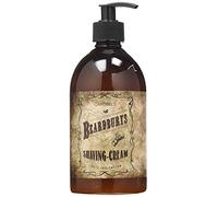 Beardburys Shaving Cream | Crema de Afeitar, Afeitado Pieles Sensibles, con Aloe Vera y Vitamina E. 500 ml