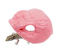 Bearded Dragon Cave, Snake Head Aquarium Decoration, Terrarium Enclosure Decor, Resin Rock House, for Gecko Iguana Tortoise Frog Snail Reptil Tank Habitat Accessories 4.09 X 3.74 X 1.97 in
