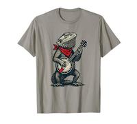 Bearded Dragon Cute Banjo Picker Music Camiseta