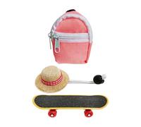 Bearded Dragon - EVA Oxford Cloth, 2.75x1.96in Dragon Enrichment Toy Hat & Backpack Set | Mini Skateboard Accessory Kit Interactive Habitat Fun, Pet Enrichment For Turtles, Lizards, Amphibian, Hamster