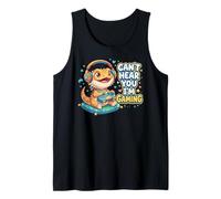 Bearded Dragon Gaming Reptiles Can't Hear You I'm Gaming Camiseta sin Mangas