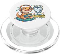 Bearded Dragon Gaming Reptiles Can't Hear You I'm Gaming PopSockets PopGrip para MagSafe