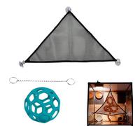 Bearded Dragon Hammock - Snake Lounger with Ball, Gecko Climbing Hammock for Lizards Chameleons Reptile Resting Bed, Sturdy Suction Cup Pet Accessory for Feeding Exercise Habitat Decor