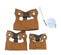 Bearded Dragon Harness, Adjustable Lizard Harness, Reptile Walking Vest, Small Animal Harness, PU Leather Pet Harness, Adjustable Lizard Harness with Traction Rope for Outdoor Walks
