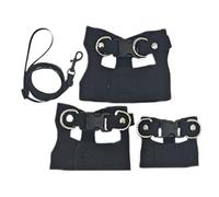 Bearded Dragon Harness - Adjustable PU Leather Vest, Traction Rope Training Walking Gear, 3X Harness Set Small Animal Control Activity Movement | Outdoor Exploration Equipment For Reptile Walking