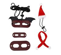 Bearded Dragon Harness and Leash Set | Adjustable Christmas Hat Scarf Costume for Reptiles | Safe Outdoor Walking/Holiday Photos/Pet Parties