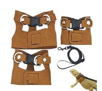 Bearded Dragon Harness, Escape Proof Lizard Traction Strap, 4.72x4.72in Comfortable Wear Reptile Leash Set, Amphibian Harness, Ideal for Pet Crested Geckos and Lizards