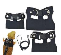 Bearded Dragon Harness, Escape Proof Lizard Traction Strap, 4.72x4.72in Comfortable Wear Reptile Leash Set, Amphibian Harness, Ideal for Pet Crested Geckos and Lizards