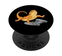 Bearded Dragon Lizard Gamer Video Game Gecko PopSockets PopGrip Adhesivo