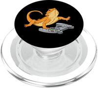 Bearded Dragon Lizard Gamer Video Game Gecko PopSockets PopGrip para MagSafe