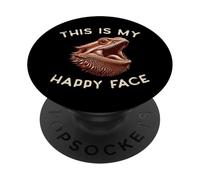 Bearded Dragon My Happy Face Funny Beardie Hombres Mujeres Niños PopSockets PopGrip Adhesivo