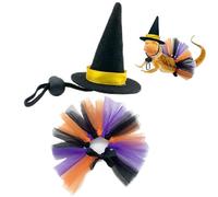 Bearded Dragon Outfits, Witch Hats, Lizard Skirts Disfraz, Pet Dress-Up Apparel, Clothing Accessories for Turtle Snake Amphibian Chick Parrot Bird Hedgehog Use, 2.28 * 2.28 * 3.35in