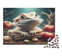Bearded Dragon Portrait Puzzle 1000 Piezas Adultos Y Ni?os Difícil Entrenamiento De Concentración Noche En Familia Cartón Premium 38x26cm/1000pcs