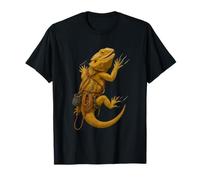 Bearded Dragon Rock Climbing Pogona Vitticeps Design Camiseta