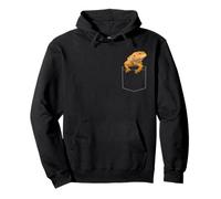 Bearded Dragon Shirt Youth Beardie Santa Hat Pocket Gift Sudadera con Capucha